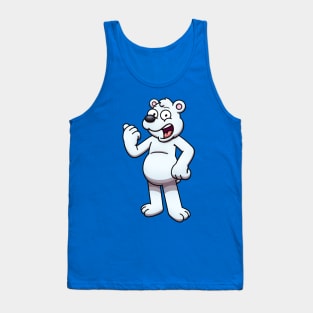 Friendly Cartoon Polar Bear Tank Top